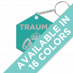 Trauma Queen Hexagon Keychain